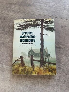 Creative Watercolor Techniques Vintage Green Cloth Bound Book